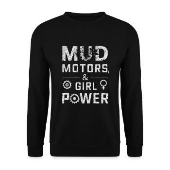 Tracteur tirant Tracteur Tracteur Tracteur Ferme Électrique - Sweat-shirt Unisexe - noir - Devant - Alina (178cm) & Michal (187cm)