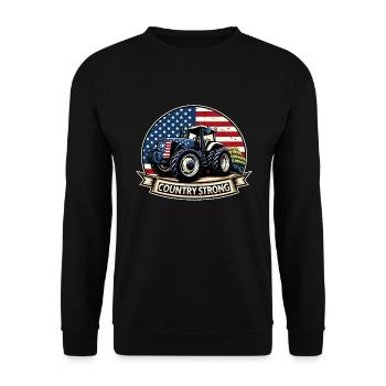 Tracteur tirant Tracteur Tracteur Tracteur Ferme Électrique - Sweat-shirt Unisexe - noir - Devant - Alina (178cm) & Michal (187cm)
