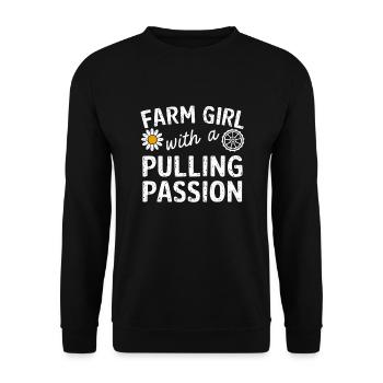 Tracteur tirant Tracteur Tracteur Tracteur Ferme Électrique - Sweat-shirt Unisexe - noir - Devant - Alina (178cm) & Michal (187cm)