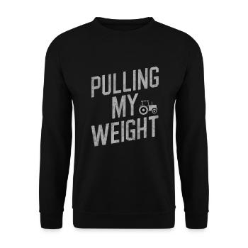 Tracteur tirant un tracteur Tracteur tirant un tracteur Power Farm - Sweat-shirt Unisexe - noir - Devant - Alina (178cm) & Michal (187cm)