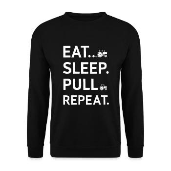 Tracteur tirant un tracteur Tracteur tirant un tracteur Power Farm - Sweat-shirt Unisexe - noir - Devant - Alina (178cm) & Michal (187cm)