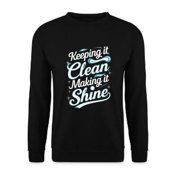 School administrators School staff Caretakers - Unisex Sweatshirt - black - Front - Alina (178cm) & Michal (187cm)
