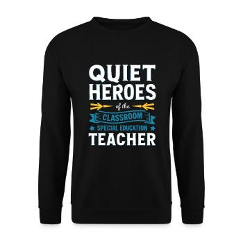 Sonderpädagogik-lehrer „sped Teacher Inclusion“ - Unisex Sweatshirt - black - Front - Alina (178cm) & Michal (187cm)