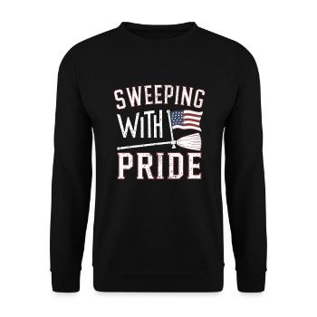 School administrators School staff Caretakers - Unisex Sweatshirt - black - Front - Alina (178cm) & Michal (187cm)