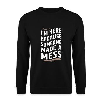 School administrators School staff Caretakers - Unisex Sweatshirt - black - Front - Alina (178cm) & Michal (187cm)