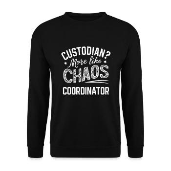 School administrators School staff Caretakers - Unisex Sweatshirt - black - Front - Alina (178cm) & Michal (187cm)