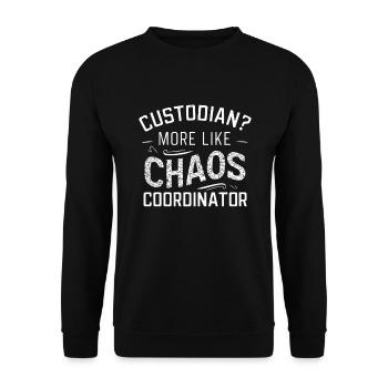 School administrators School staff Caretakers - Unisex Sweatshirt - black - Front - Alina (178cm) & Michal (187cm)