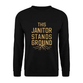 School administrators School staff Caretakers - Unisex Sweatshirt - black - Front - Alina (178cm) & Michal (187cm)