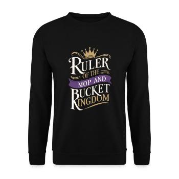 School administrators School staff Caretakers - Unisex Sweatshirt - black - Front - Alina (178cm) & Michal (187cm)