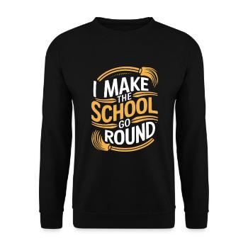 School administrators School staff Caretakers - Unisex Sweatshirt - black - Front - Alina (178cm) & Michal (187cm)
