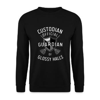 School administrators School staff Caretakers - Unisex Sweatshirt - black - Front - Alina (178cm) & Michal (187cm)
