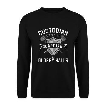 School administrators School staff Caretakers - Unisex Sweatshirt - black - Front - Alina (178cm) & Michal (187cm)