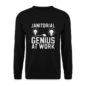 School administrators School staff Caretakers - Unisex Sweatshirt - black - Front - Alina (178cm) & Michal (187cm)