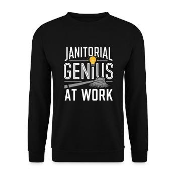 School administrators School staff Caretakers - Unisex Sweatshirt - black - Front - Alina (178cm) & Michal (187cm)