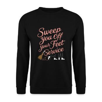 School administrators School staff Caretakers - Unisex Sweatshirt - black - Front - Alina (178cm) & Michal (187cm)