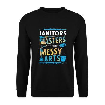 School administrators School staff Caretakers - Unisex Sweatshirt - black - Front - Alina (178cm) & Michal (187cm)