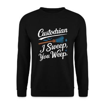School administrators School staff Caretakers - Unisex Sweatshirt - black - Front - Alina (178cm) & Michal (187cm)