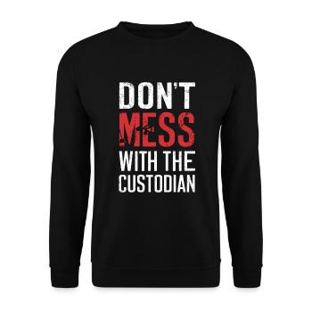 School administrators School staff Caretakers - Unisex Sweatshirt - black - Front - Alina (178cm) & Michal (187cm)