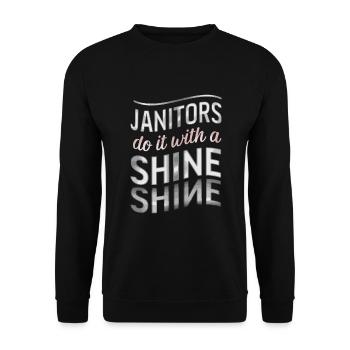 School administrators School staff Caretakers - Unisex Sweatshirt - black - Front - Alina (178cm) & Michal (187cm)