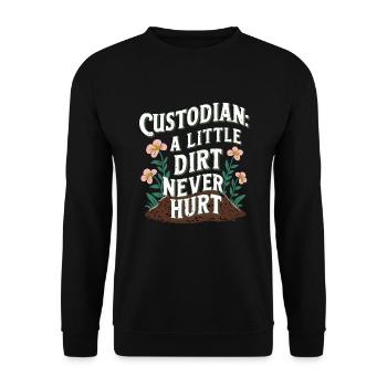 School administrators School staff Caretakers - Unisex Sweatshirt - black - Front - Alina (178cm) & Michal (187cm)