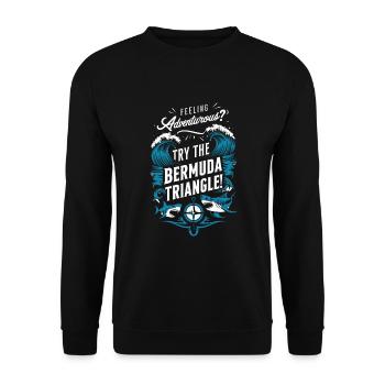 Mysterious disappearances in the Bermuda Triangle - Unisex Sweatshirt - black - Front - Alina (178cm) & Michal (187cm)