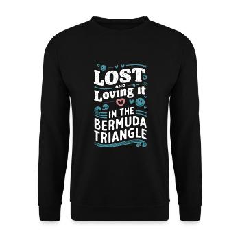 Mysterious disappearances in the Bermuda Triangle - Unisex Sweatshirt - black - Front - Alina (178cm) & Michal (187cm)