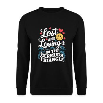 Mysterious disappearances in the Bermuda Triangle - Unisex Sweatshirt - black - Front - Alina (178cm) & Michal (187cm)