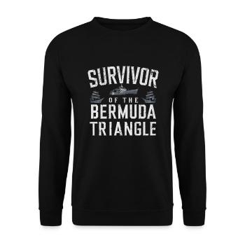 Mysterious disappearances in the Bermuda Triangle - Unisex Sweatshirt - black - Front - Alina (178cm) & Michal (187cm)