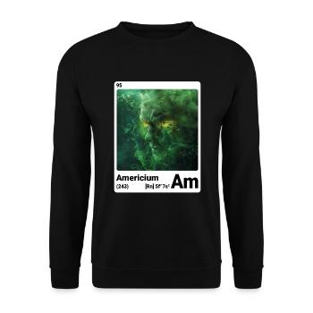 AI am Americium (wt) fashion periodictable nerdy - Unisex Sweatshirt - black - Front - Alina (178cm) & Michal (187cm)