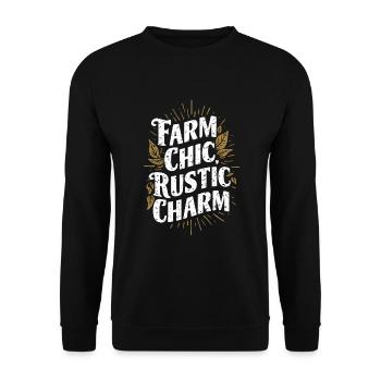 Marché fermier Agriculture Agriculture Alimentation - Sweat-shirt Unisexe - noir - Devant - Alina (178cm) & Michal (187cm)