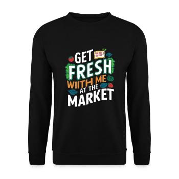Marché fermier Agriculture Alimentation - Sweat-shirt Unisexe - noir - Devant - Alina (178cm) & Michal (187cm)