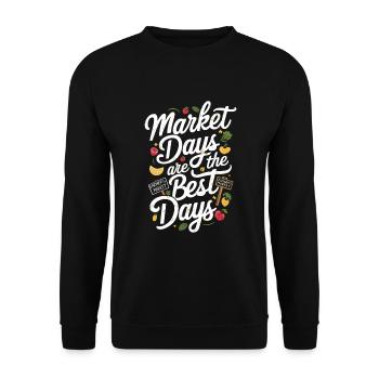 Marché fermier Agriculture Agriculture Alimentation - Sweat-shirt Unisexe - noir - Devant - Alina (178cm) & Michal (187cm)