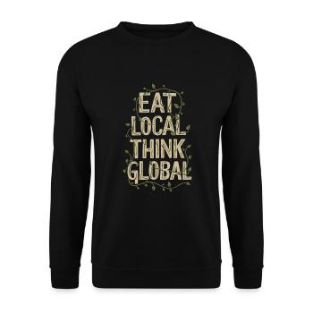 Marché fermier Agriculture Alimentation - Sweat-shirt Unisexe - noir - Devant - Alina (178cm) & Michal (187cm)