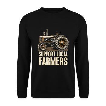 Marché fermier Agriculture Alimentation - Sweat-shirt Unisexe - noir - Devant - Alina (178cm) & Michal (187cm)