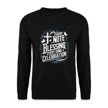 Prayer Songs Jesus Christ Religious Music - Unisex Sweatshirt - black - Front - Alina (178cm) & Michal (187cm)