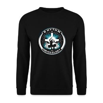 Drum Player Jesus Drum set Pick Jesus Drums Player - Unisex Sweatshirt - black - Front - Alina (178cm) & Michal (187cm)