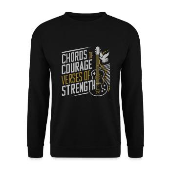 Prayer Songs Jesus Christ Religious Music - Unisex Sweatshirt - black - Front - Alina (178cm) & Michal (187cm)