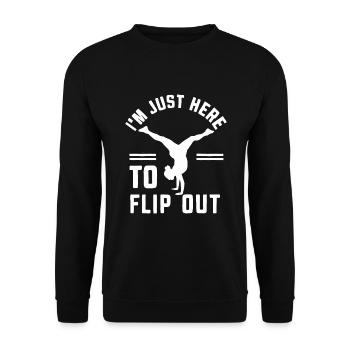 Cartwheeling Gymnastics Gymnast Costume Cartwheel - Unisex Sweatshirt - black - Front - Alina (178cm) & Michal (187cm)