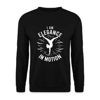 Cartwheeling Gymnastics Gymnast Costume Cartwheel - Unisex Sweatshirt - black - Front - Alina (178cm) & Michal (187cm)