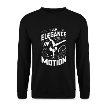 Cartwheeling Gymnastics Gymnast Costume Cartwheel - Unisex Sweatshirt - black - Front - Alina (178cm) & Michal (187cm)
