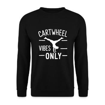 Cartwheeling Gymnastics Gymnast Costume Cartwheel - Unisex Sweatshirt - black - Front - Alina (178cm) & Michal (187cm)