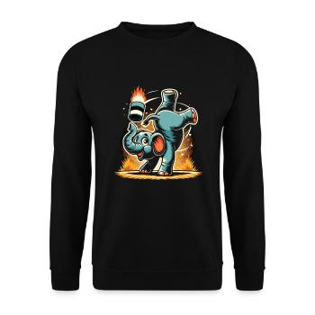 Cartwheeling Gymnastics Gymnast Costume Cartwheel - Unisex Sweatshirt - black - Front - Alina (178cm) & Michal (187cm)