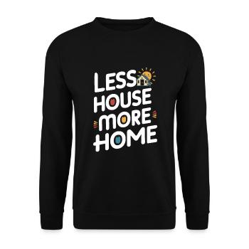 Rolling Tiny House Mode de vie minimaliste - Sweat-shirt Unisexe - noir - Devant - Alina (178cm) & Michal (187cm)