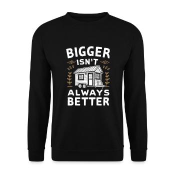 Rolling Tiny House Minimalist Lifestyle - Unisex Sweatshirt - black - Front - Alina (178cm) & Michal (187cm)