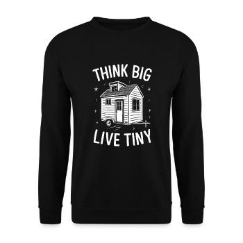 Rolling Tiny House Minimalist Lifestyle - Unisex Sweatshirt - black - Front - Alina (178cm) & Michal (187cm)