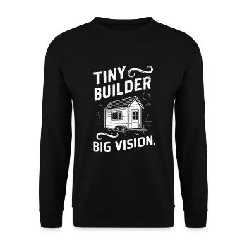 Rolling Tiny House Minimalist Lifestyle - Unisex Sweatshirt - black - Front - Alina (178cm) & Michal (187cm)