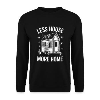 Rolling Tiny House Mode de vie minimaliste - Sweat-shirt Unisexe - noir - Devant - Alina (178cm) & Michal (187cm)