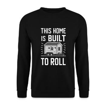 Rolling Tiny House Mode de vie minimaliste - Sweat-shirt Unisexe - noir - Devant - Alina (178cm) & Michal (187cm)