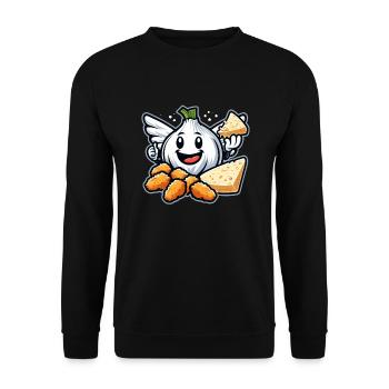 Chicken Wings Wing Hot Cooked Chicken Fast Food - Unisex Pullover - Schwarz - Vorne - Alina (178cm) & Michal (187cm)