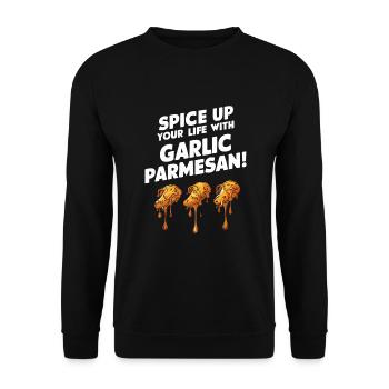 Chicken Wings Wing Hot Cooked Chicken Fast Food - Unisex Pullover - Schwarz - Vorne - Alina (178cm) & Michal (187cm)